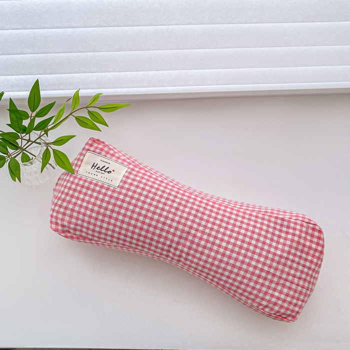 91家纺网 家纺一手货源 找家纺 卓昌枕芯 2025新款全棉双层纱颈椎枕全棉水洗棉三角枕枕头枕芯 粉格--全棉水洗棉颈椎枕 45x15cm单枕/只