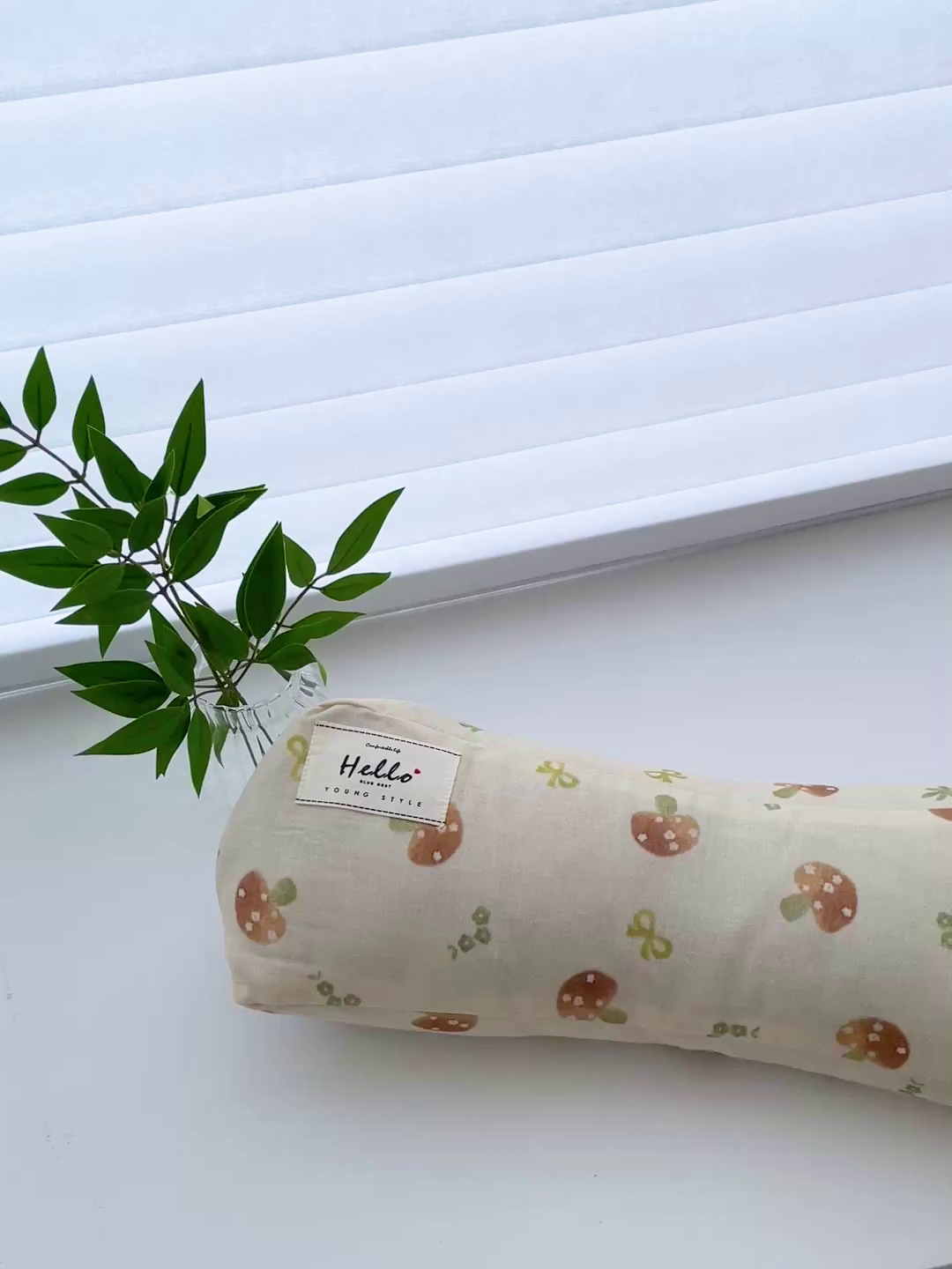 91家纺网 家纺一手货源 找家纺 卓昌枕芯 2025新款全棉双层纱颈椎枕全棉水洗棉三角枕枕头枕芯 磨菇林-全棉双层纱颈椎枕 45x15cm单枕/只