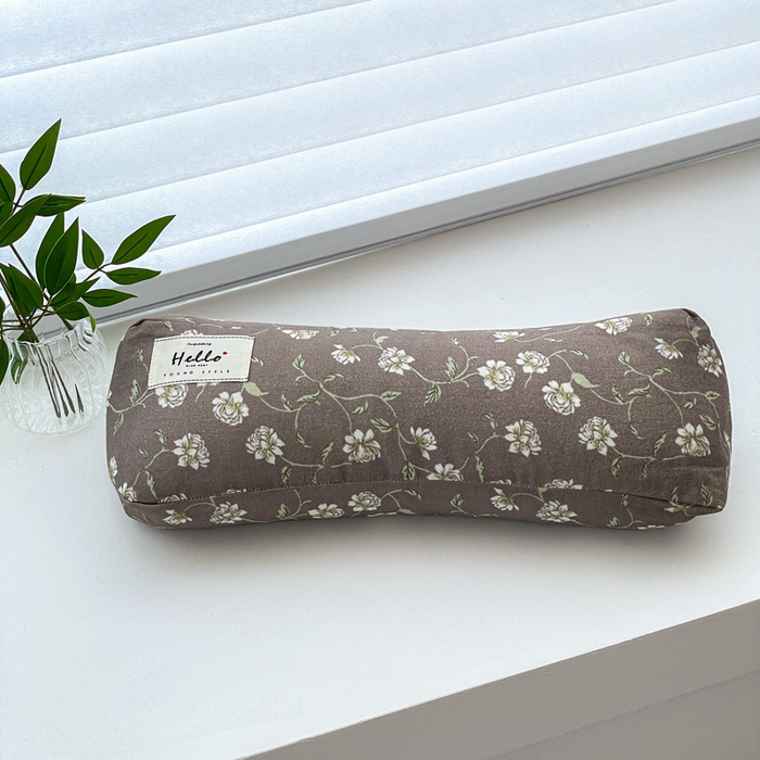 卓昌枕芯 2025新款全棉双层纱颈椎枕全棉水洗棉三角枕枕头枕芯 牡丹园-全棉双层纱颈椎枕 45x15cm单枕/只