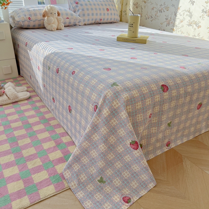 91家纺网 家纺一手货源 找家纺 （总）韩巢家纺 2025新款云感提花双层纱床单被单枕套三件套