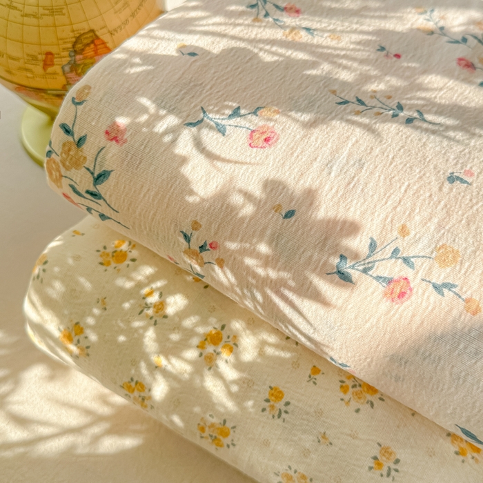 91家纺网 家纺一手货源 找家纺 韩巢家纺 2025新款云感提花双层纱床单被单枕套三件套 组合图仅供展示