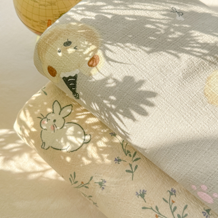 91家纺网 家纺一手货源 找家纺 韩巢家纺 2025新款云感提花双层纱床单被单枕套三件套 组合图仅供展示