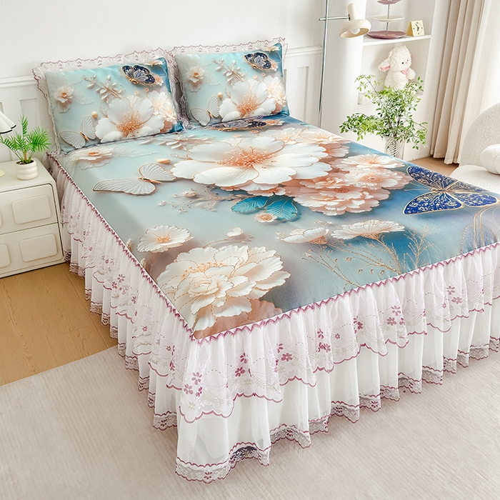 91家纺网 家纺一手货源 找家纺 （总）好漂靓家纺 2025新款5D立体凉丝复合空气层凉席三件套