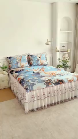 91家纺网 家纺一手货源 找家纺 （总）好漂靓家纺 2025新款5D立体凉丝复合空气层凉席三件套