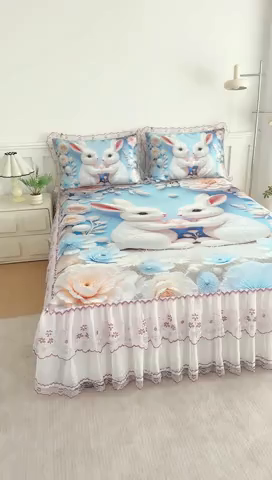 91家纺网 家纺一手货源 找家纺 （总）好漂靓家纺 2025新款5D立体凉丝复合空气层凉席三件套