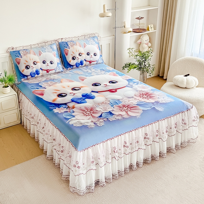 91家纺网 家纺一手货源 找家纺 （总）好漂靓家纺 2025新款5D立体凉丝复合空气层凉席三件套