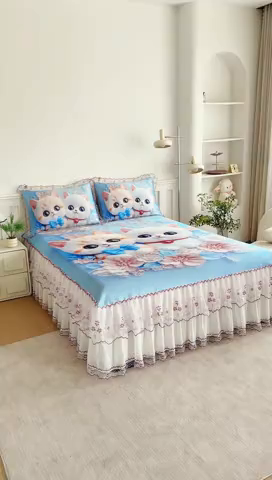 91家纺网 家纺一手货源 找家纺 （总）好漂靓家纺 2025新款5D立体凉丝复合空气层凉席三件套