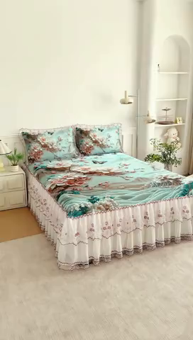 91家纺网 家纺一手货源 找家纺 （总）好漂靓家纺 2025新款5D立体凉丝复合空气层凉席三件套