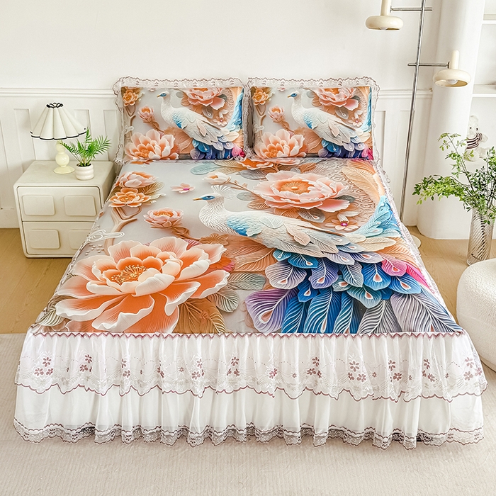 91家纺网 家纺一手货源 找家纺 （总）好漂靓家纺 2025新款5D立体凉丝复合空气层凉席三件套