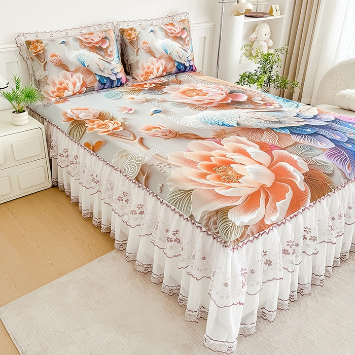 91家纺网 家纺一手货源 找家纺 （总）好漂靓家纺 2025新款5D立体凉丝复合空气层凉席三件套