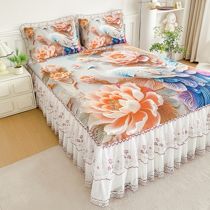 91家纺网 家纺一手货源 找家纺 （总）好漂靓家纺 2025新款5D立体凉丝复合空气层凉席三件套