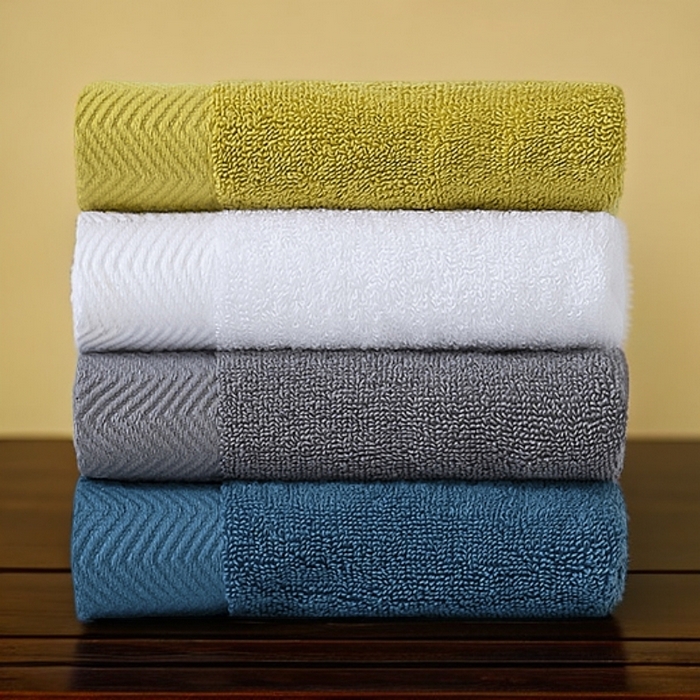 91家纺网 家纺一手货源 找家纺 彩虹毛巾 2025新款迪迈波浪纹全棉毛巾纯棉浴巾家用吸水速干毛巾浴巾套装 迪迈毛巾4色装 组合套装