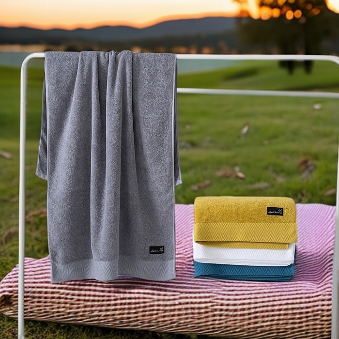 91家纺网 家纺一手货源 找家纺 （总）彩虹毛巾 2025新款迪迈波浪纹全棉毛巾纯棉浴巾家用吸水速干毛巾浴巾套装