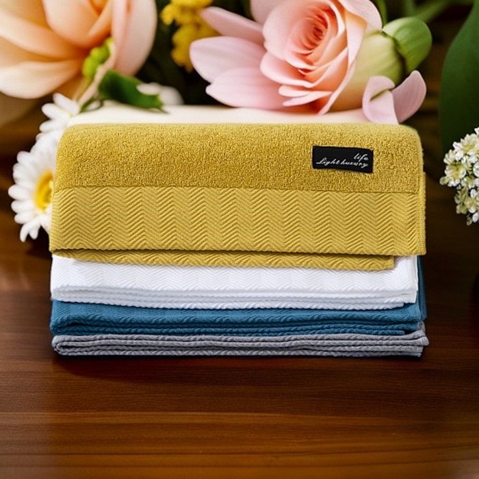 91家纺网 家纺一手货源 找家纺 （总）彩虹毛巾 2025新款迪迈波浪纹全棉毛巾纯棉浴巾家用吸水速干毛巾浴巾套装