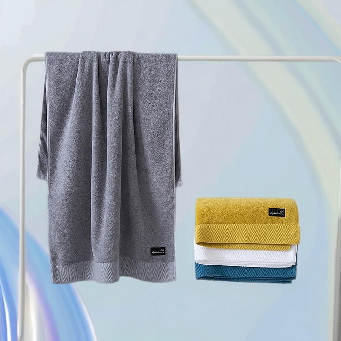 91家纺网 家纺一手货源 找家纺 彩虹毛巾 2025新款迪迈波浪纹全棉毛巾纯棉浴巾家用吸水速干毛巾浴巾套装 迪迈毛巾4色装 组合套装