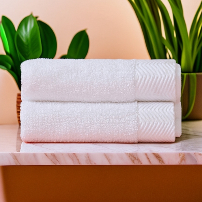 彩虹毛巾 2025新款迪迈波浪纹全棉毛巾纯棉浴巾家用吸水速干毛巾浴巾套装 迪迈本白毛巾2条装 组合套装