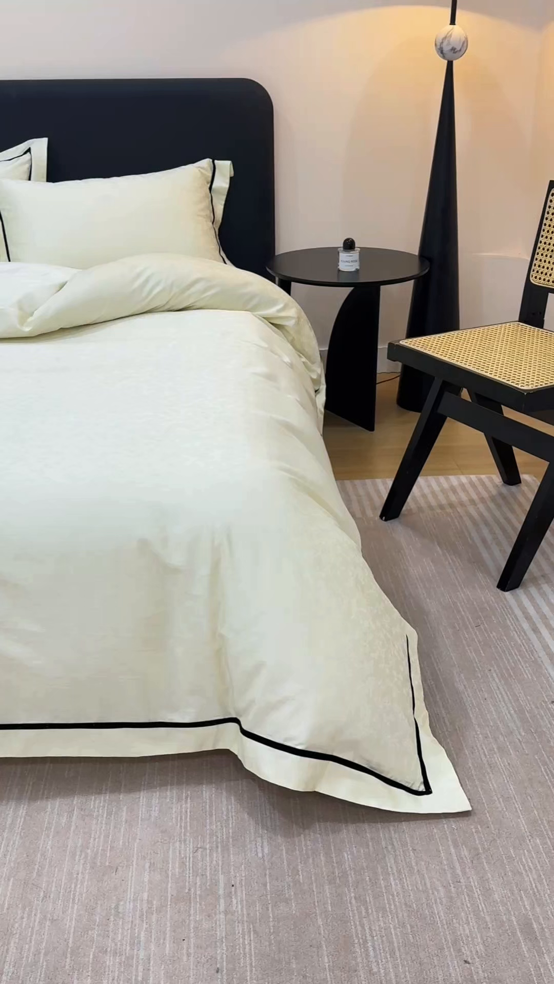 91家纺网 家纺一手货源 找家纺 （总）库里梦家纺 2025新款100S贡缎提花长绒棉纯棉四件套--玛奇朵