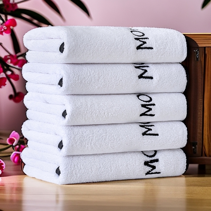 彩虹毛巾 2025新款电商赠品早安珊瑚绒毛巾浴巾两件套方巾毛巾浴巾套装加厚吸水浴巾直播福利 早安白色毛巾5条装 组合套装