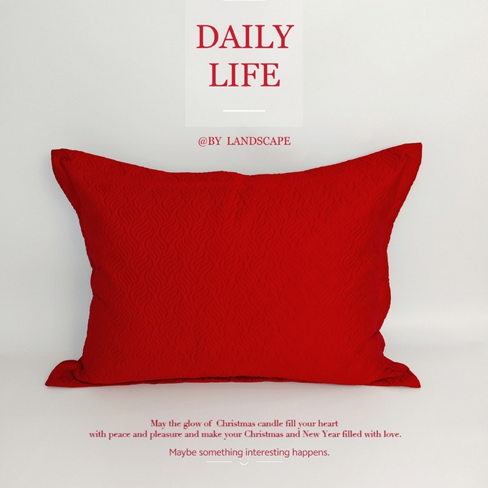 91家纺网 家纺一手货源 找家纺 （总）澜屿 新款婚庆大红全棉100支绗绣大靠枕抱枕靠背枕芯