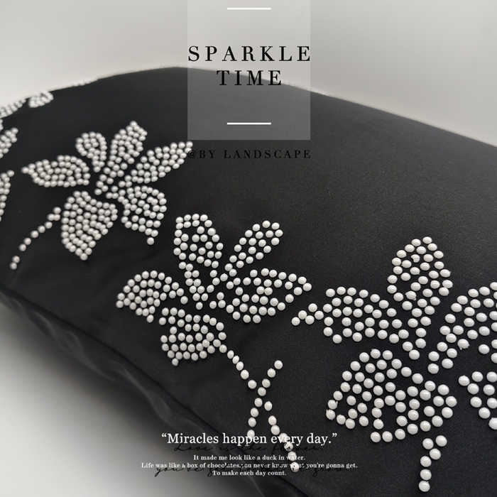 91家纺网 家纺一手货源 找家纺 （总）新款禅丝高精密珍珠钻抱枕枕头枕芯-涟漪