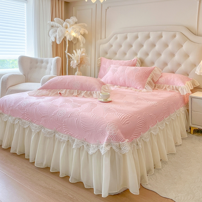 91家纺网 家纺一手货源 找家纺 （总）网红馆（ck家纺） 2025新款床盖款豆豆席凉席席子-花叶海