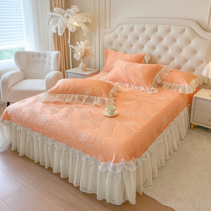 91家纺网 家纺一手货源 找家纺 （总）网红馆（ck家纺） 2025新款床盖款豆豆席凉席席子-花叶海