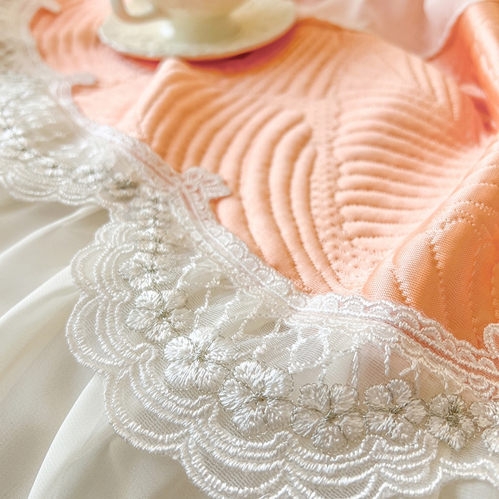 91家纺网 家纺一手货源 找家纺 网红馆（ck家纺） 2025新款床盖款豆豆席凉席席子-花叶海 花叶海-橘色