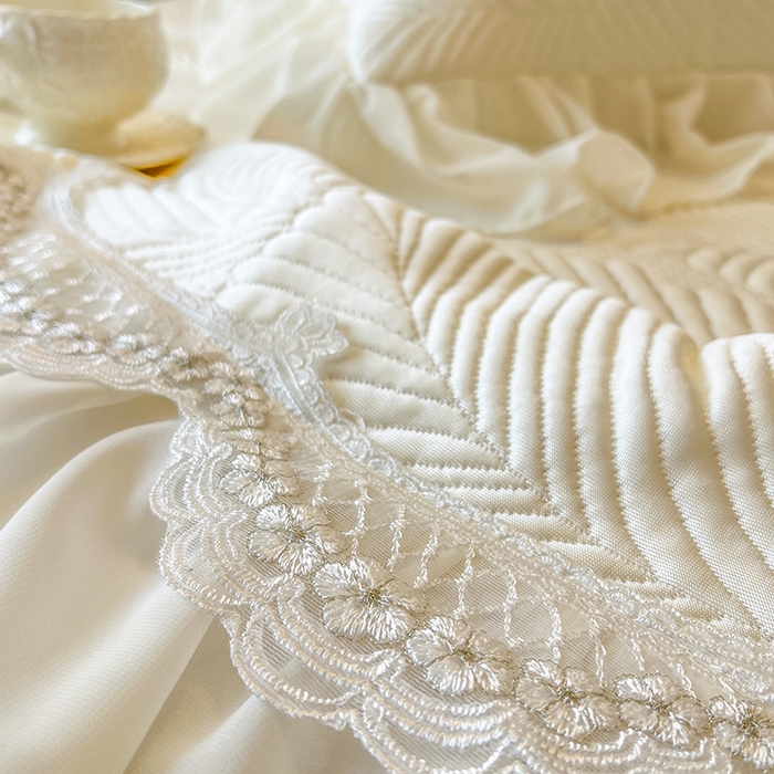 91家纺网 家纺一手货源 找家纺 网红馆（ck家纺） 2025新款床盖款豆豆席凉席席子-花叶海 花叶海-米色