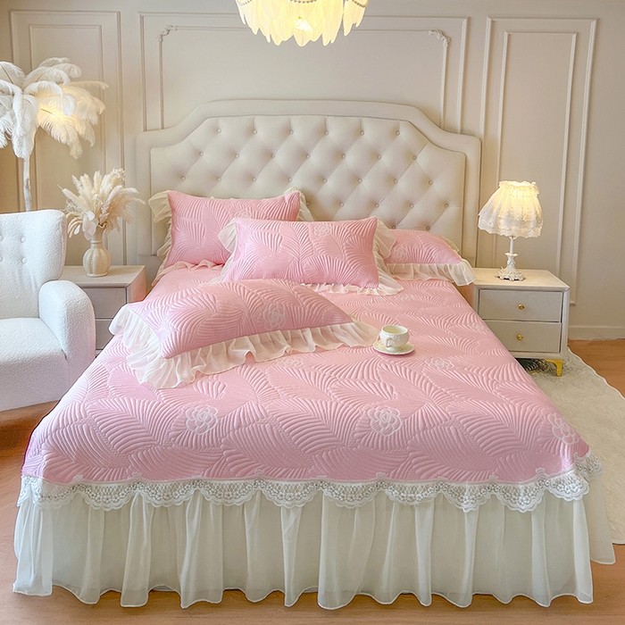 91家纺网 家纺一手货源 找家纺 （总）网红馆（ck家纺） 2025新款床盖款豆豆席凉席席子-花叶海