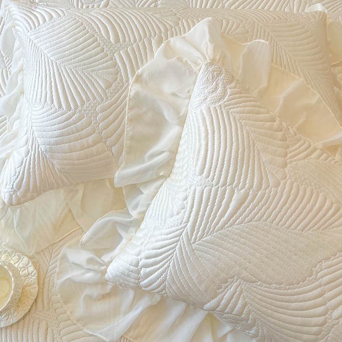 91家纺网 家纺一手货源 找家纺 网红馆（ck家纺） 2025新款床笠款床裙豆豆席凉席席子-花叶海 花叶海-米色