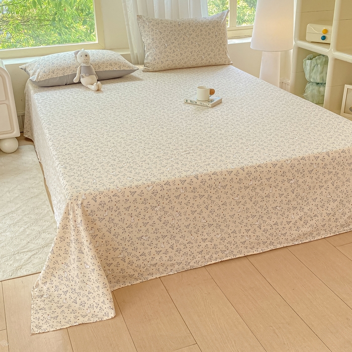 91家纺网 家纺一手货源 找家纺 梦初语 2025夏季直播爆款A类水洗棉皱皱纱双层纱床单学生宿舍三件套 唯美小兔