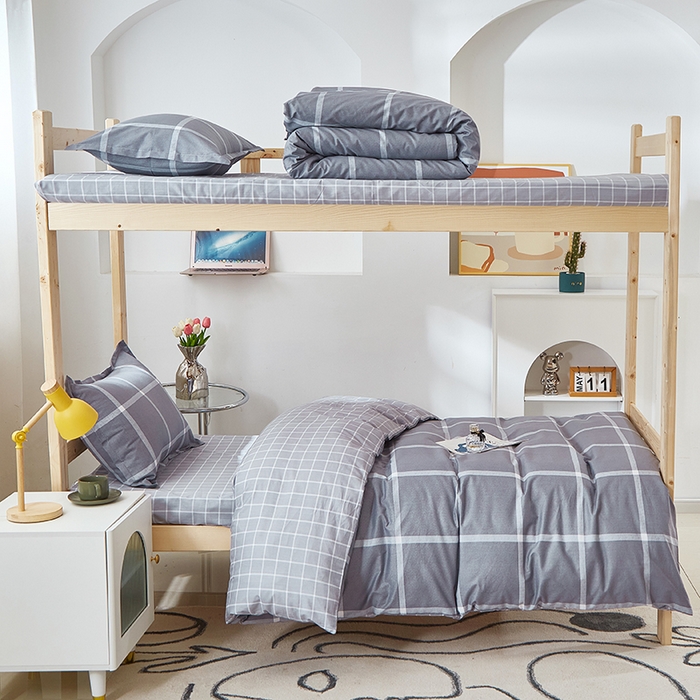 91家纺网 家纺一手货源 找家纺 （总）贝兰仙奴 2025新款13372全棉纯棉简约时尚学生三件套