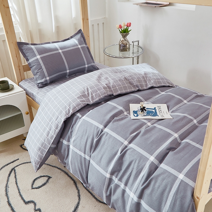 91家纺网 家纺一手货源 找家纺 （总）贝兰仙奴 2025新款13372全棉纯棉简约时尚学生三件套