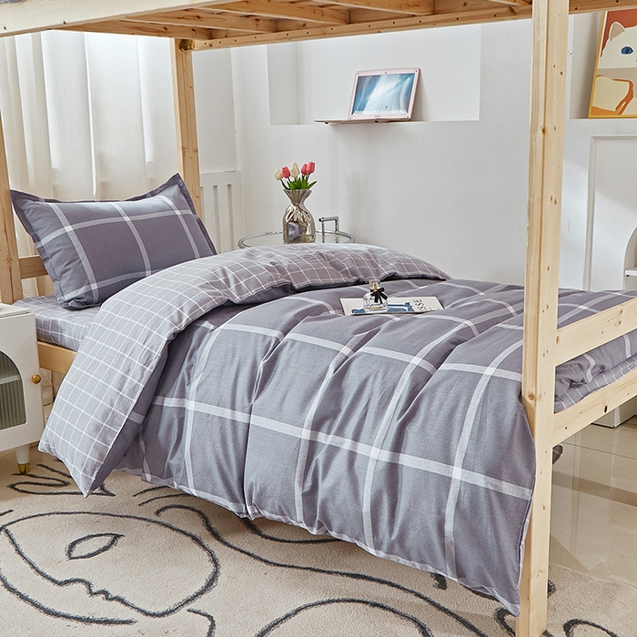 91家纺网 家纺一手货源 找家纺 （总）贝兰仙奴 2025新款13372全棉纯棉简约时尚学生三件套