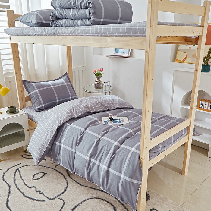 91家纺网 家纺一手货源 找家纺 （总）贝兰仙奴 2025新款13372全棉纯棉简约时尚学生三件套