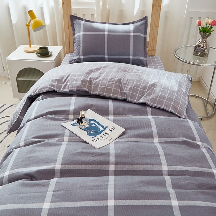 91家纺网 家纺一手货源 找家纺 （总）贝兰仙奴 2025新款13372全棉纯棉简约时尚学生三件套