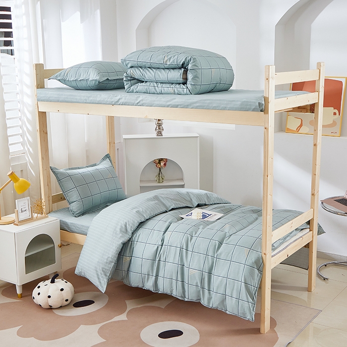 91家纺网 家纺一手货源 找家纺 （总）贝兰仙奴 2025新款13372全棉纯棉简约时尚学生三件套