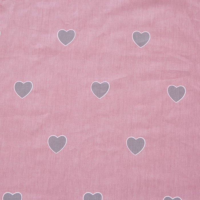 91家纺网 家纺一手货源 找家纺 贝兰仙奴 2025新款13372全棉纯棉简约时尚学生三件套 爱心满满粉