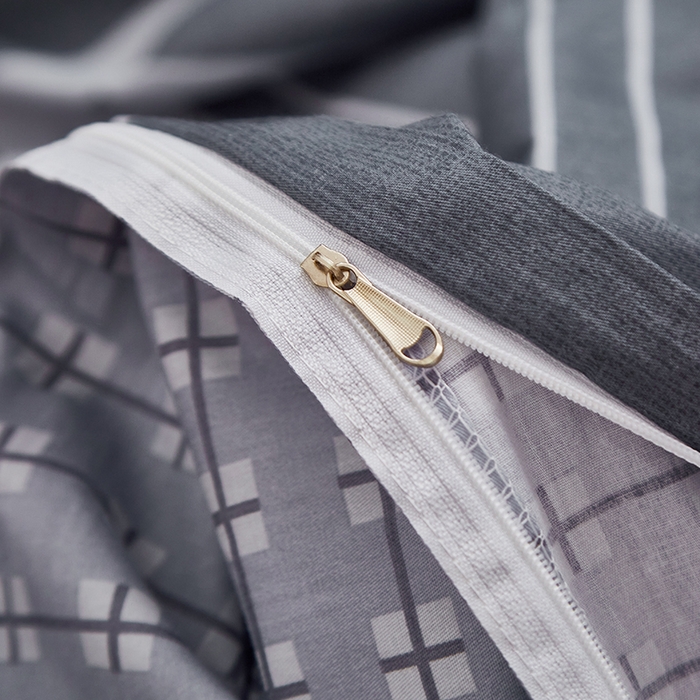 91家纺网 家纺一手货源 找家纺 贝兰仙奴 2025新款13372全棉纯棉简约时尚学生三件套 安斯蓝