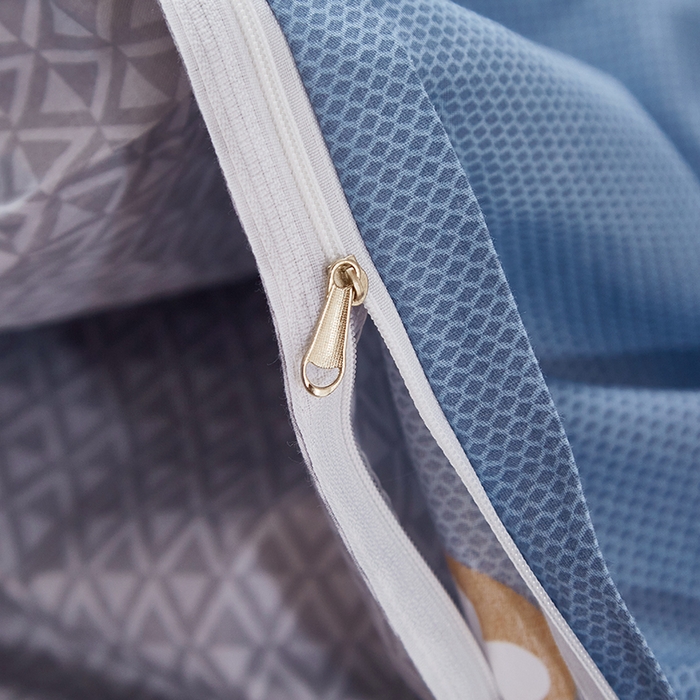 91家纺网 家纺一手货源 找家纺 贝兰仙奴 2025新款13372全棉纯棉简约时尚学生三件套 芭比小象蓝