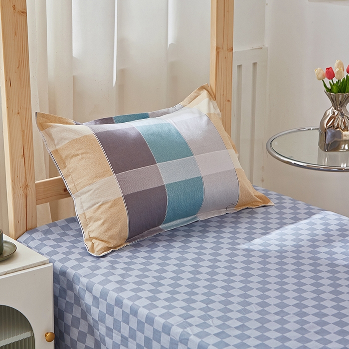 91家纺网 家纺一手货源 找家纺 贝兰仙奴 2025新款13372全棉纯棉简约时尚学生三件套 宝利格咖