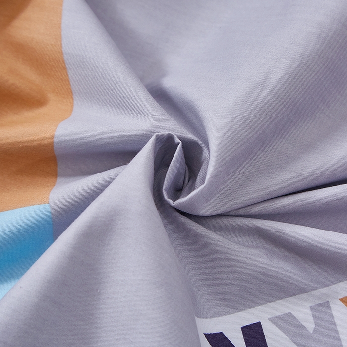 91家纺网 家纺一手货源 找家纺 贝兰仙奴 2025新款13372全棉纯棉简约时尚学生三件套 格致灰