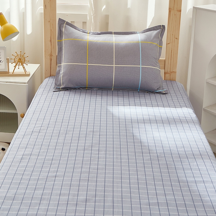 91家纺网 家纺一手货源 找家纺 贝兰仙奴 2025新款13372全棉纯棉简约时尚学生三件套 零度灰