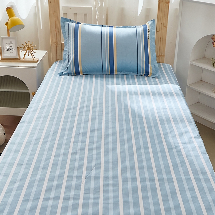 91家纺网 家纺一手货源 找家纺 贝兰仙奴 2025新款13372全棉纯棉简约时尚学生三件套 欧丽蓝