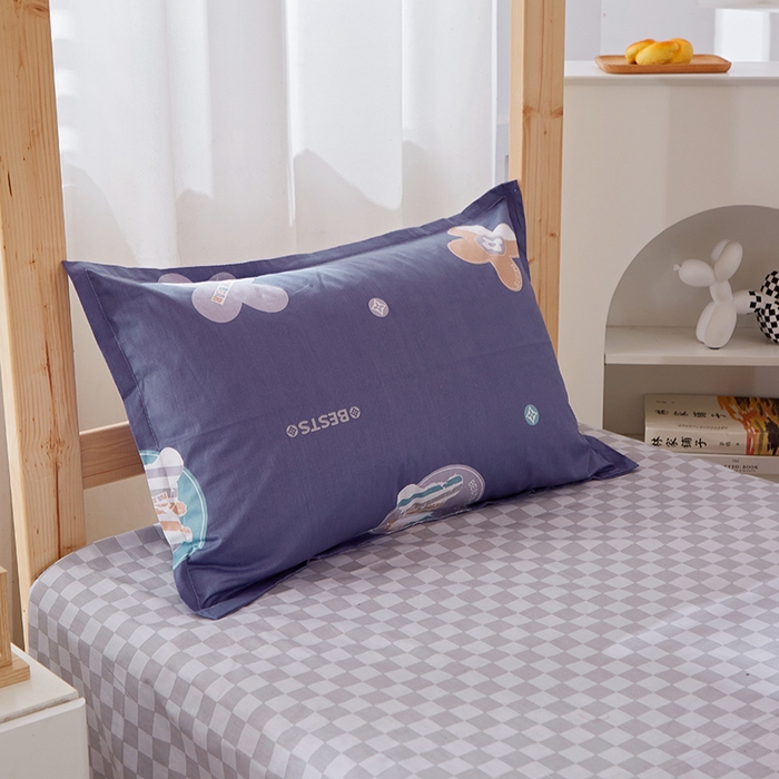 91家纺网 家纺一手货源 找家纺 贝兰仙奴 2025新款13372全棉纯棉简约时尚学生三件套 时尚熊兰