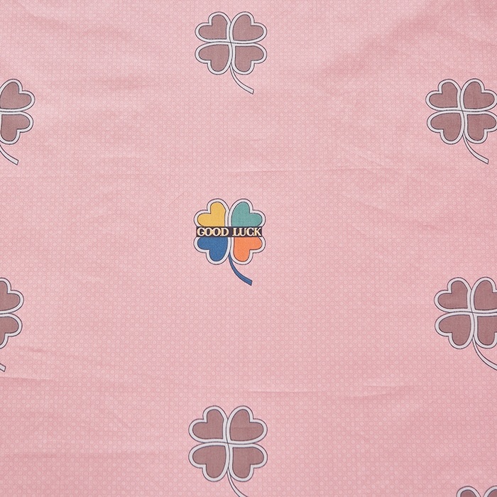 91家纺网 家纺一手货源 找家纺 贝兰仙奴 2025新款13372全棉纯棉简约时尚学生三件套 四叶草粉