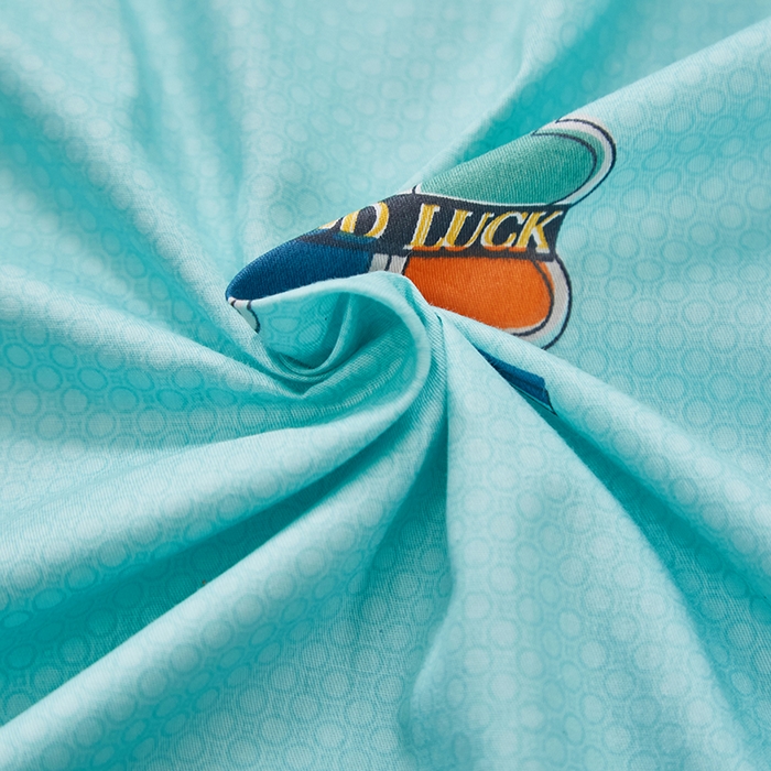 91家纺网 家纺一手货源 找家纺 贝兰仙奴 2025新款13372全棉纯棉简约时尚学生三件套 四叶草蓝