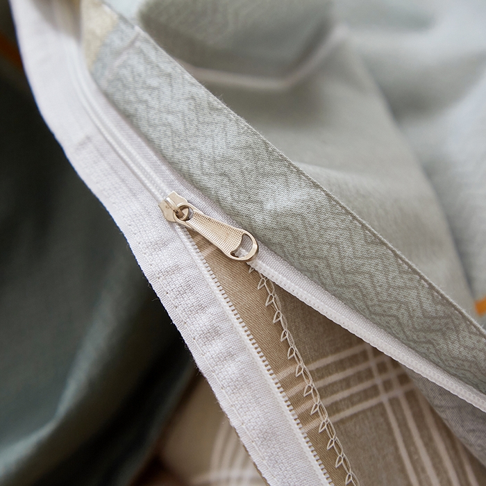 91家纺网 家纺一手货源 找家纺 贝兰仙奴 2025新款13372全棉纯棉简约时尚学生三件套 维拉绿