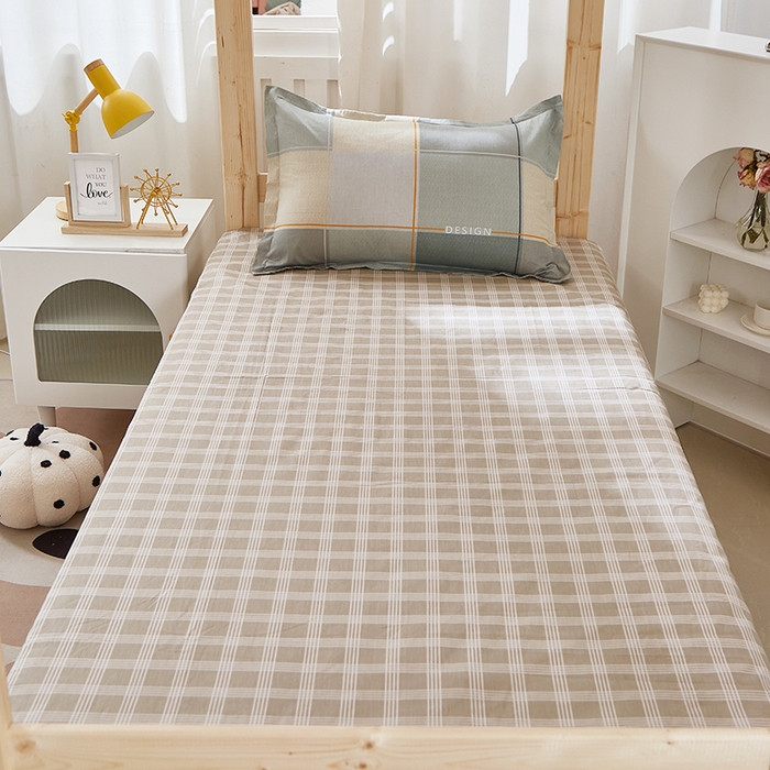 91家纺网 家纺一手货源 找家纺 贝兰仙奴 2025新款13372全棉纯棉简约时尚学生三件套 维拉绿