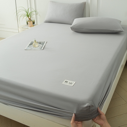 邵依家纺 2025新款正宗13372纯棉全棉床笠三件套 繁星灰